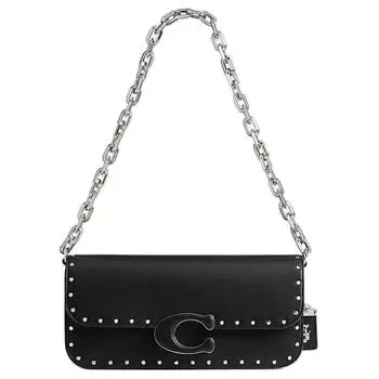 COACH Сумка IDOL из коровьей кожи, сумка через плечо, женская, среднего размера, черная