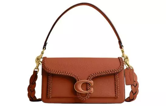 COACH Сумка из гладкой телячьей кожи, среднего размера, женская, коричневого цвета