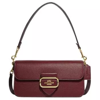 COACH Сумка из коровьей кожи, через плечо, женская, вишнево-красная