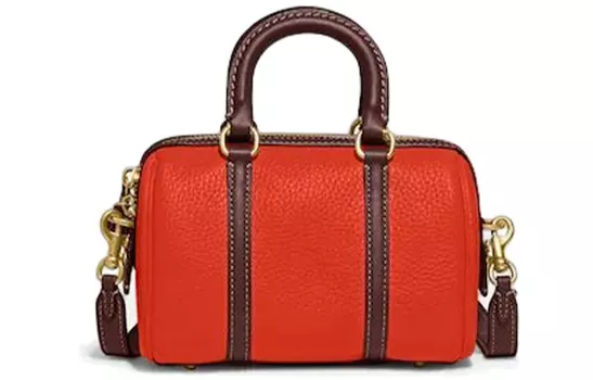 COACH Сумка из рубиновой кожи, сумка через плечо, женская, Trumpets, красная