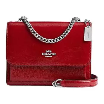 COACH Сумка Klare из коровьей кожи, через плечо, мини, женская, красная