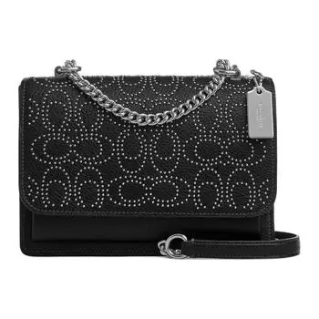 COACH Сумка Klare из зернистой кожи, через плечо, женская, черная