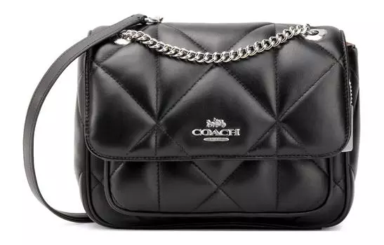 COACH Сумка Klare Leather Cloud, сумка через плечо, среднего размера, женская, черная