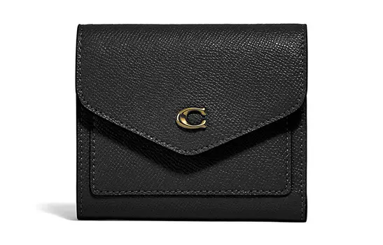 COACH Сумка-конверт Wyn, клатч, кошелек для монет, женский, черный