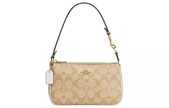 COACH Сумка-кошелек из ПВХ Nolita, женская сумка-мессенджер Trumpets цвета хаки