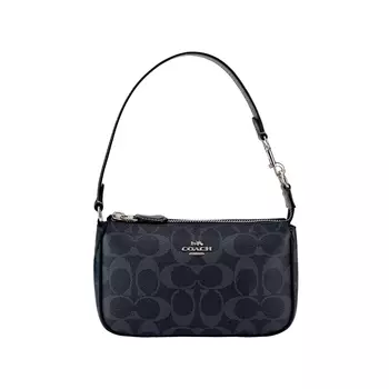 COACH Сумка-кошелек Nolita PVC, сумка на плечо, клатч, маленькая женская, джинсово-синяя, темно-синяя и морская
