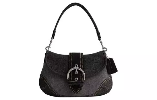 COACH Сумка-кошелек Soho Denim с переработанной кожей, женская, черная