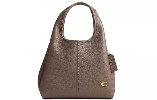 COACH Сумка Lana Leather, женская, серо-коричневая