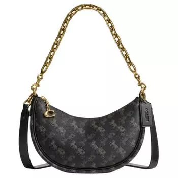 COACH Сумка-мешок Mira из искусственной кожи, сумки через плечо, среднего размера, женская, трюфельного цвета с черным