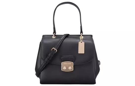 COACH Сумка-мессенджер Avary Leather, сумка через плечо, сумка через плечо, черная, женская, Trumpets
