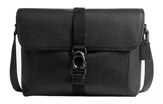 COACH Сумка-мессенджер BECK Grained Calfskin, сумка через плечо, мужская черная сумка-туба