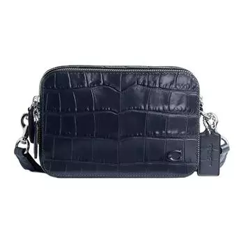 COACH Сумка-мессенджер Charter Leather, сумка через плечо, маленькая мужская, темно-синего цвета