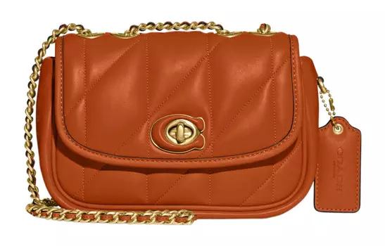 COACH Сумка-мессенджер из овчины с подушкой, женская, цвет "Canyon Red"