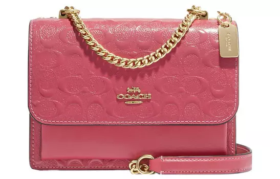 COACH Сумка-мессенджер Klare из кожи, через плечо, маленькая женская, розовая