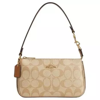 COACH Сумка-мессенджер Nolita из ПВХ с кожей, женская, небольшого размера, темно-хаки