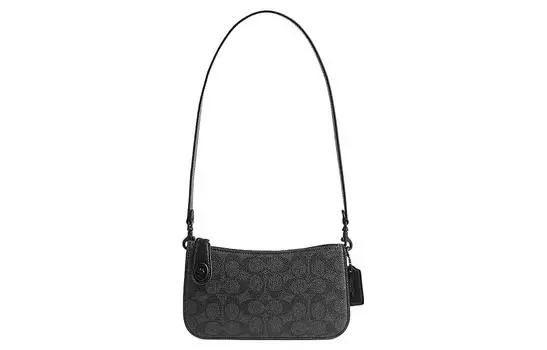 COACH Сумка-мессенджер Penn PVC, женская, черного цвета, небольшого размера