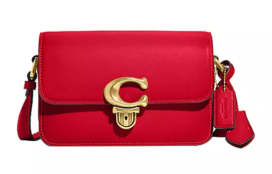 COACH Сумка-мессенджер Studio из коровьей кожи, женская, красная