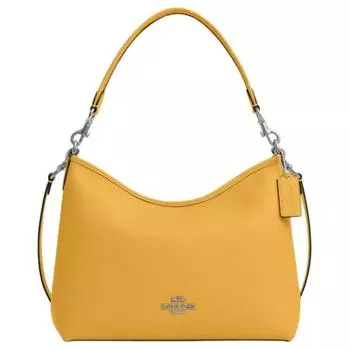 COACH Сумка-мессенджер Tubas из шагреневой кожи, женская, серебристая и желтая с сотами
