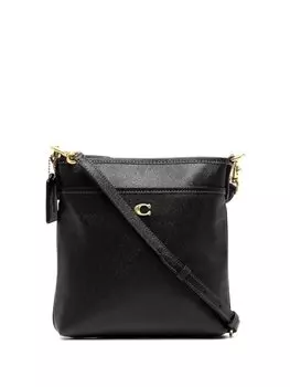 Coach сумка на молнии с логотипом, черный
