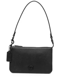 Coach сумка на плечо Pouch из зернистой кожи, черный