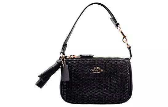 COACH Сумка Nolita Fabric Handbag, женская, через плечо, темно-синяя