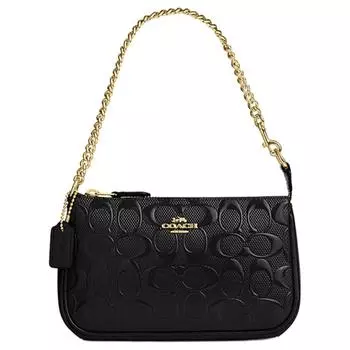 COACH Сумка Nolita из коровьей кожи, маленькая, унисекс, черная