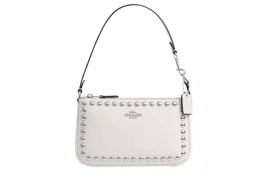 COACH Сумка Nolita из зернистой кожи, женская, белая