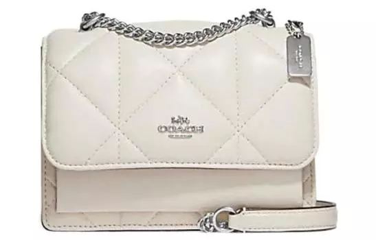 COACH Сумка-облако Klare из овчины и коровьей кожи, сумка через плечо, женская, белая, Trumpets