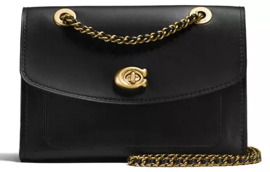 COACH Сумка Parker Refined Calfskin Crossbody, женская, черная