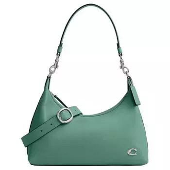 COACH Сумка-переноска Juliet Glove из дубленой кожи, большого размера, женская, серебристого и сапфирово-синего цветов