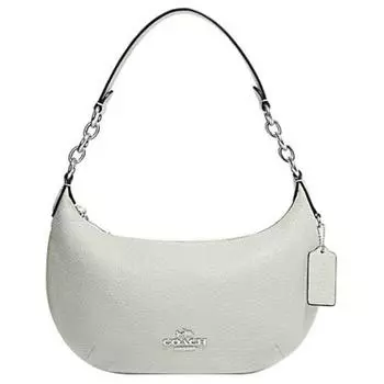 COACH Сумка-полумесяц из коровьей кожи, сумка через плечо, женская светло-зеленая