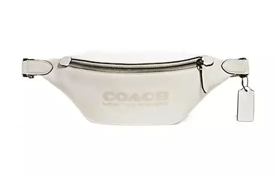 COACH Сумка-пояс Charter Leather большого размера для женщин, белая