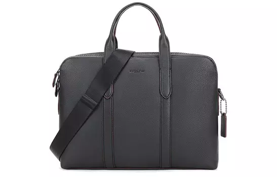 COACH Сумка-портфели Metropolitan из натуральной кожи для ноутбуков, стандартные, мужские, черные