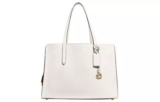 COACH Сумка-шоппер Carter Leather Tote Bag, сумка для покупок, дамская сумочка, сумка через плечо, женская белая сумка через плечо