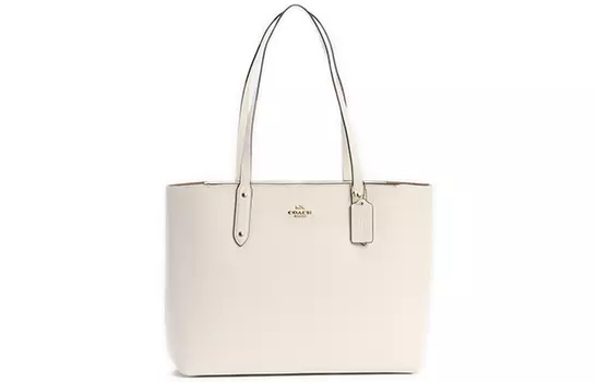 COACH Сумка-шоппер Central Leather Tote Bag, женская, чисто-белая