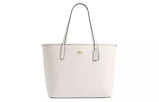 COACH Сумка-шоппер City Leather, сумка-шоппер, сумка через плечо, женская сумка Tubas, белая