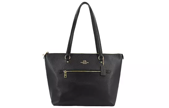COACH Сумка-шоппер Gallery Leather, сумка-шоппер, дамская сумочка, сумка через плечо, женская, черная