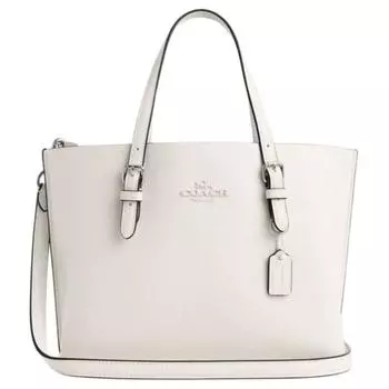 COACH Сумка-шоппер из коровьей кожи Mollie, сумка-шоппер, сумка через плечо, женская сумка среднего размера, белая
