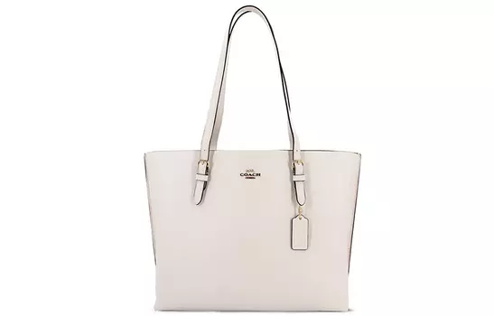 COACH Сумка-шоппер Mollie из кожи, женская сумка-тоут, белая, большого размера