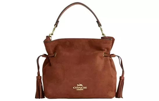 COACH Сумка-шоппер, сумка-тоут, женская сумка через плечо, коричневого цвета, среднего размера