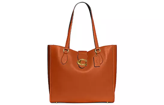COACH Сумка-шоппер Theo Tote из коровьей кожи, женская, цвет Canyon Red