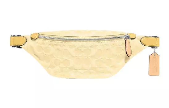 COACH Сумка-слинг Charter Fabric, туба для женской поясной сумки, светло-желтая