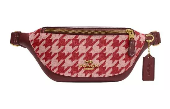 COACH Сумка-слинг Warren Canvas с кожаной сумкой, на одно плечо, через плечо, мини-сумка унисекс, бордового цвета