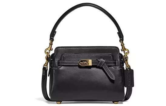 COACH Сумка Tate Leather, сумка через плечо, Trumpets, женская, черная