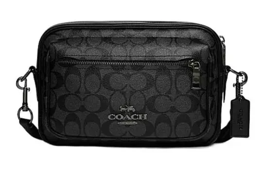 COACH Сумка-тоут Elise из коровьей кожи в стиле пэчворк для фотоаппарата, сумка через плечо, мужская, черная