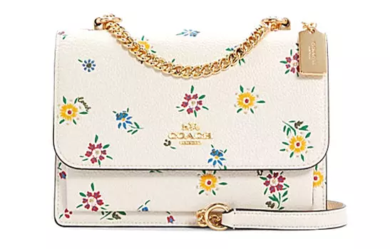 COACH Сумка-тоут Klare из кожи, через плечо, маленькая, женская, белого цвета