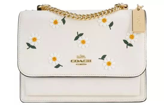 COACH Сумка-тоут Klare из кожи, через плечо, маленькая, женская, белого цвета