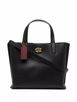 Coach сумка-тоут с подвеской-ярлыком, черный