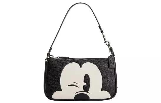 COACH Сумка-тоут X Disney Nolita 19 с Микки Маусом, черная/белая