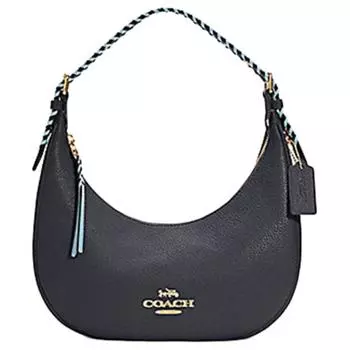 COACH Сумка-туба Bailey Refined Pebble Texture Smooth Leather, женская, синяя, черная